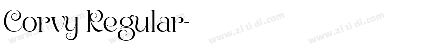 Corvy Regular字体转换 Corvy Regular字体转换